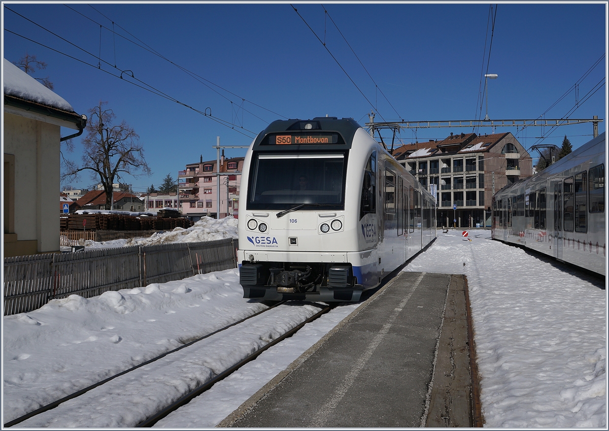 The TPF ABe 2/4 106 in Chatel-St-Denis.

15.02.2019