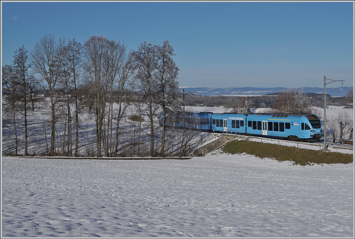 The TPF RABe 527 198  Groupe Grisoni  by Vuisternens-devant-Romont.

23.12.2021