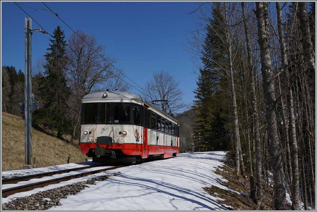 The transN BDe 4/4 N° 3 near Les Frêtes.
18.03.2016