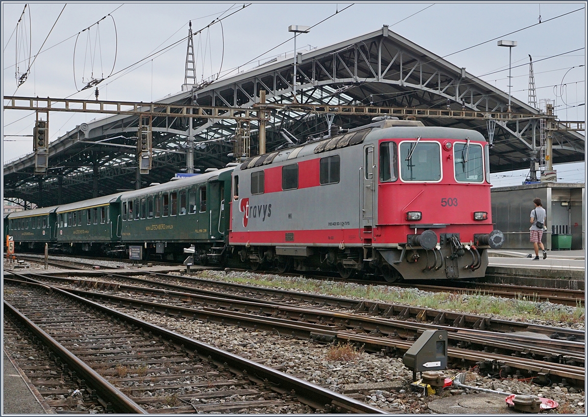 The Travy Re 4/4 II 503 in Lausanne.
24.06.2017