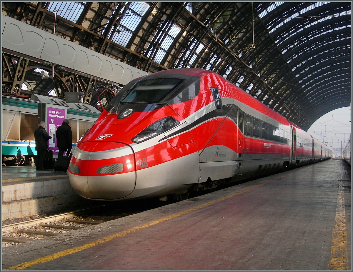 The trenitlia ETR 400 Frecciarossa 1000 in Milano.
01.03.2016