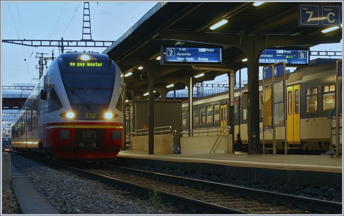 The TRN RABe 526 332 in Neuchâtel. 

28.11.2009