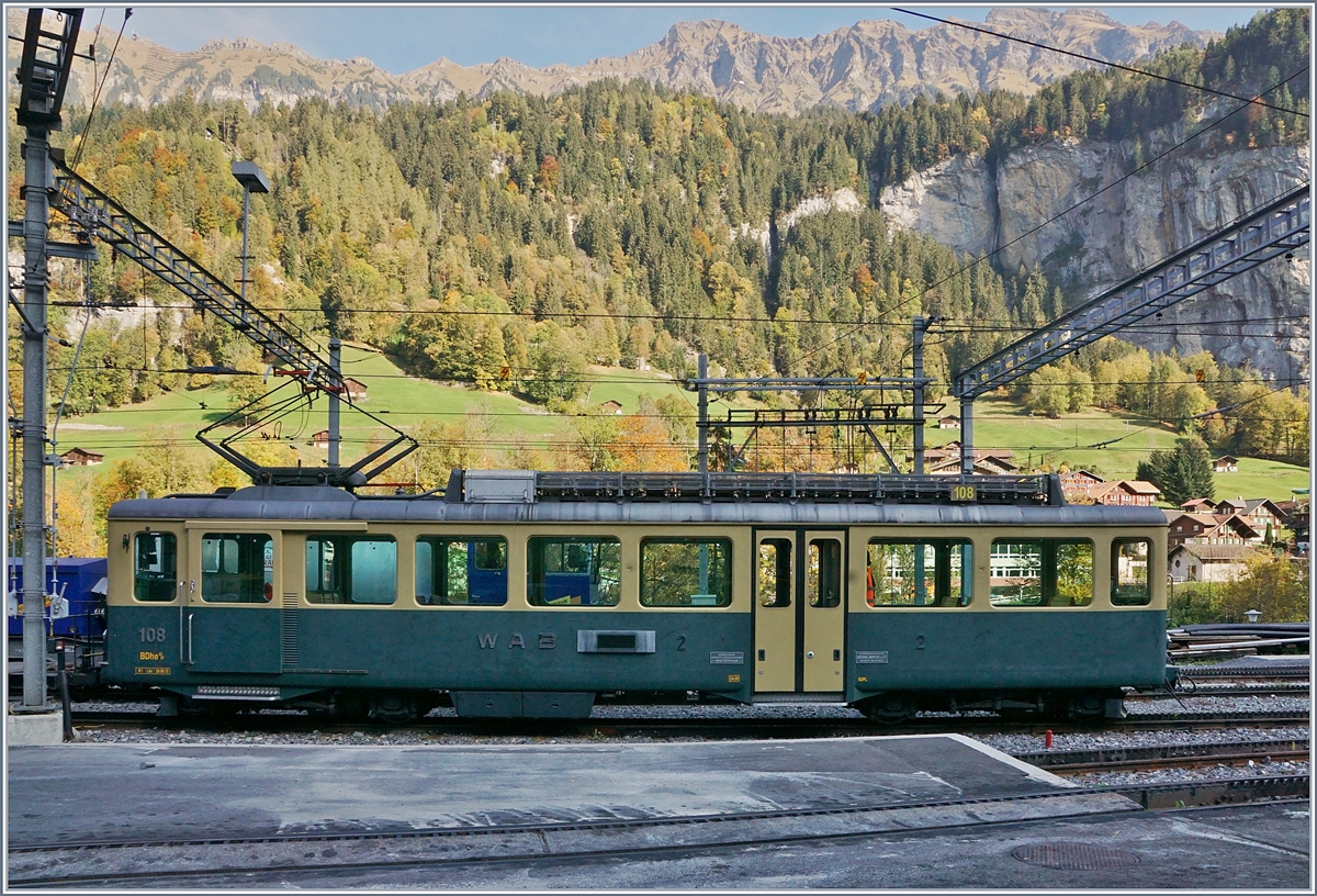 The WAB Bhe 4/4 108 in Lauterbrunnen.
17.10.2018