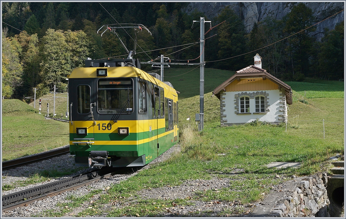 The WAB PAMO 150 on the way to the Kleine Scheidegg near Lauterbrunnen.
16.10.2018