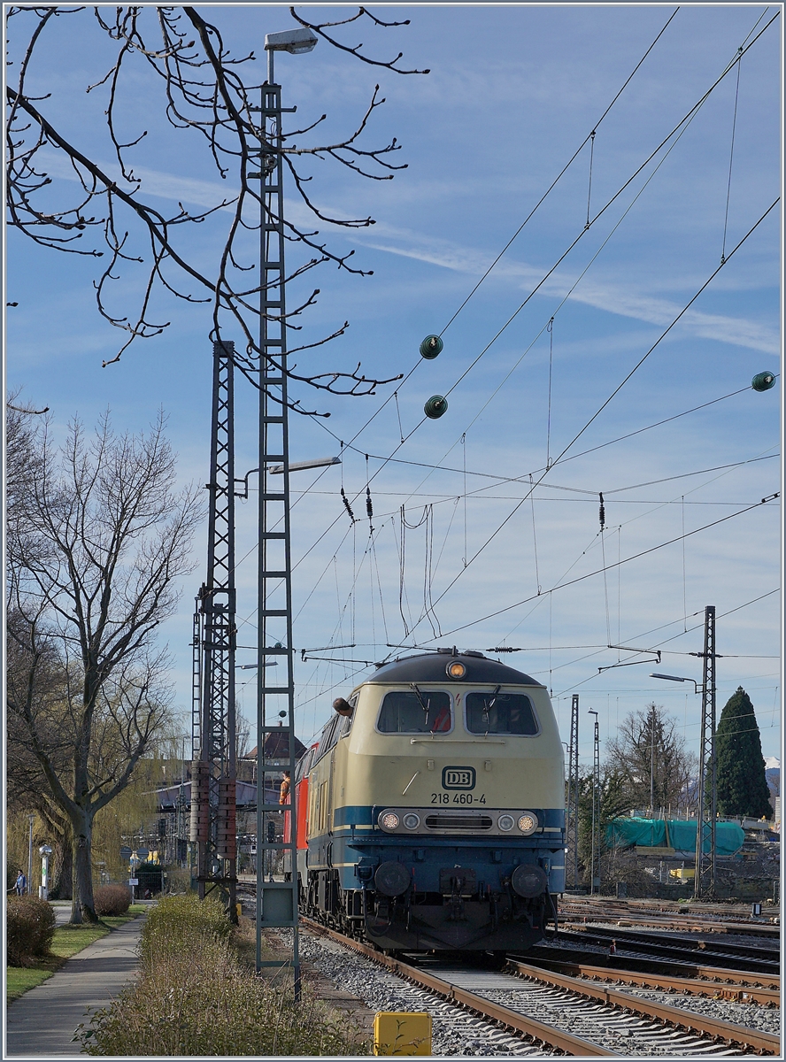 The Westfranken Bahn V 218 460-4 in Lindau.
17.03.2019