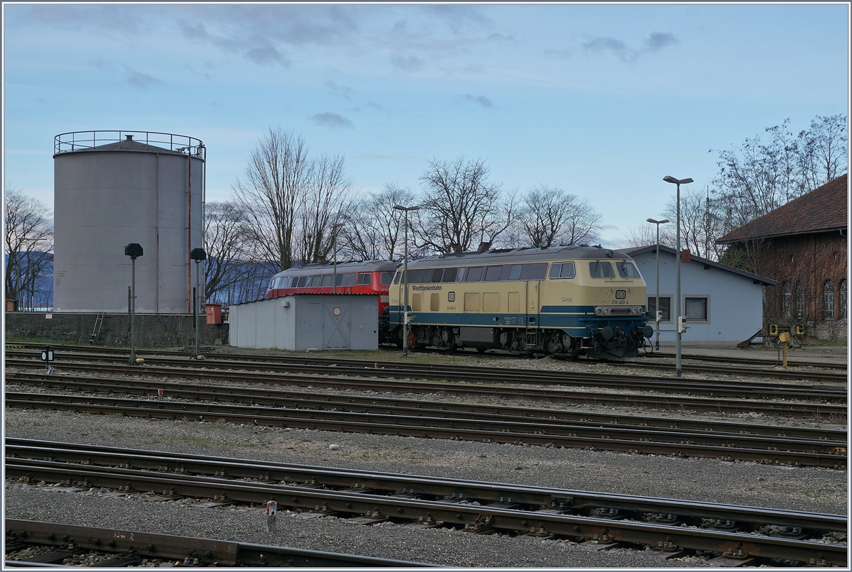 The Westfrankenbahn V 218 460-4 and an other one in Lindau Hbf.
16.03.2019