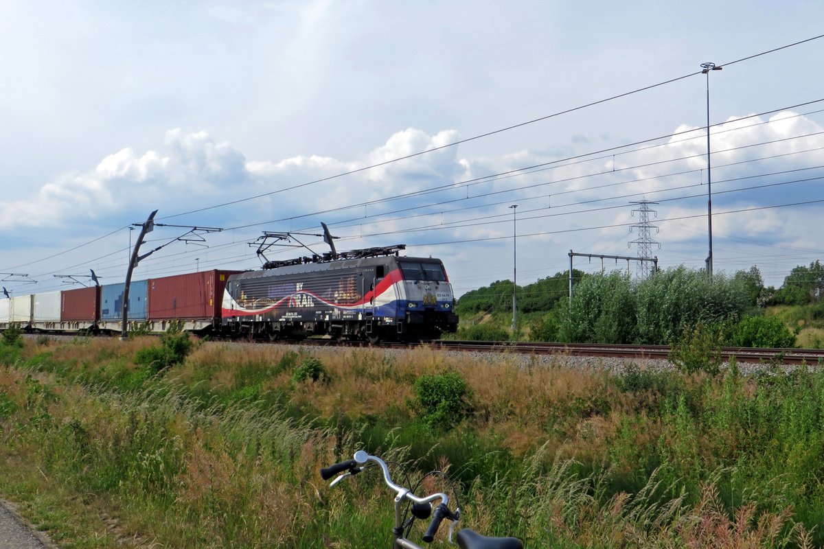 Then ERS Railways, then LTE, now RFO 189 213 hauls an intermodal train through Valburg CUP on 3 June 2020.