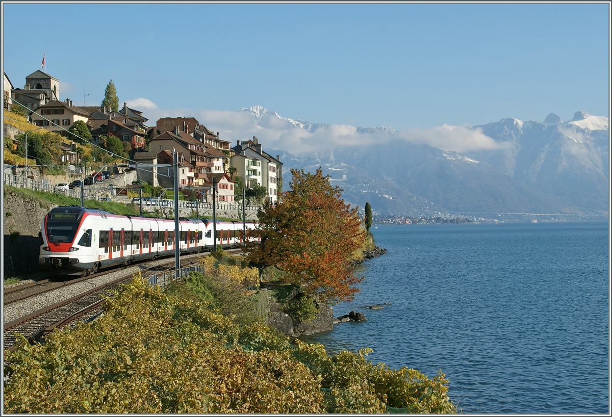 Two Flirt on the way to Villeneuve by St Saphorin.
29.10.2012