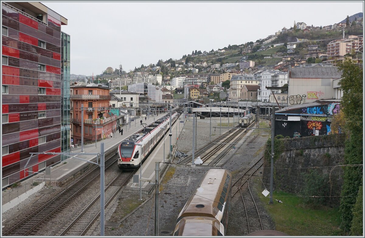 Two SBB RBDe 523 on the way to Aigle in Montreux.

12.04.2022