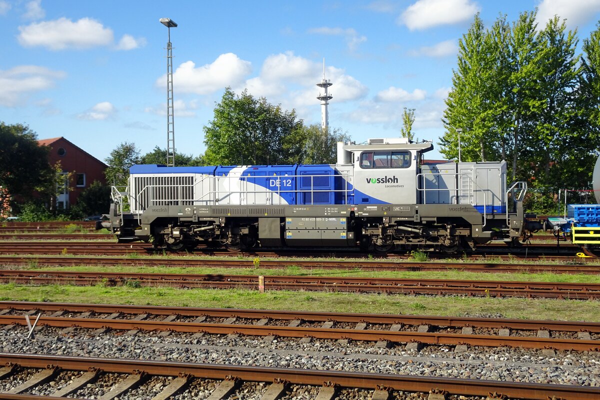 Vossloh 4125 005 stands in Niebüll on 20 September 2022.