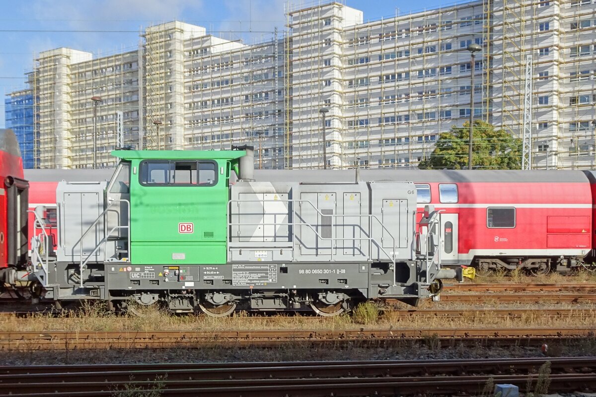 Vossloh mercenary 650 301 shunts on behalf of DB Regio at Berlin-Lichtenberg on 18 September 2022.