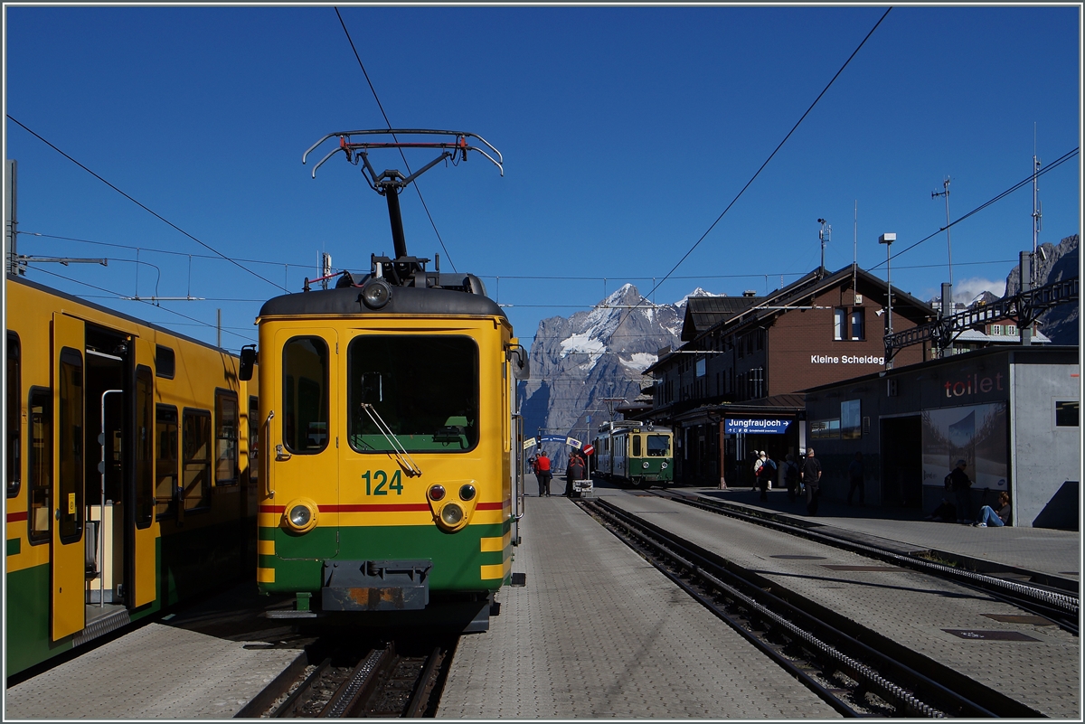 WAB local trains on the Kleine Scheidegg
09.10.2014