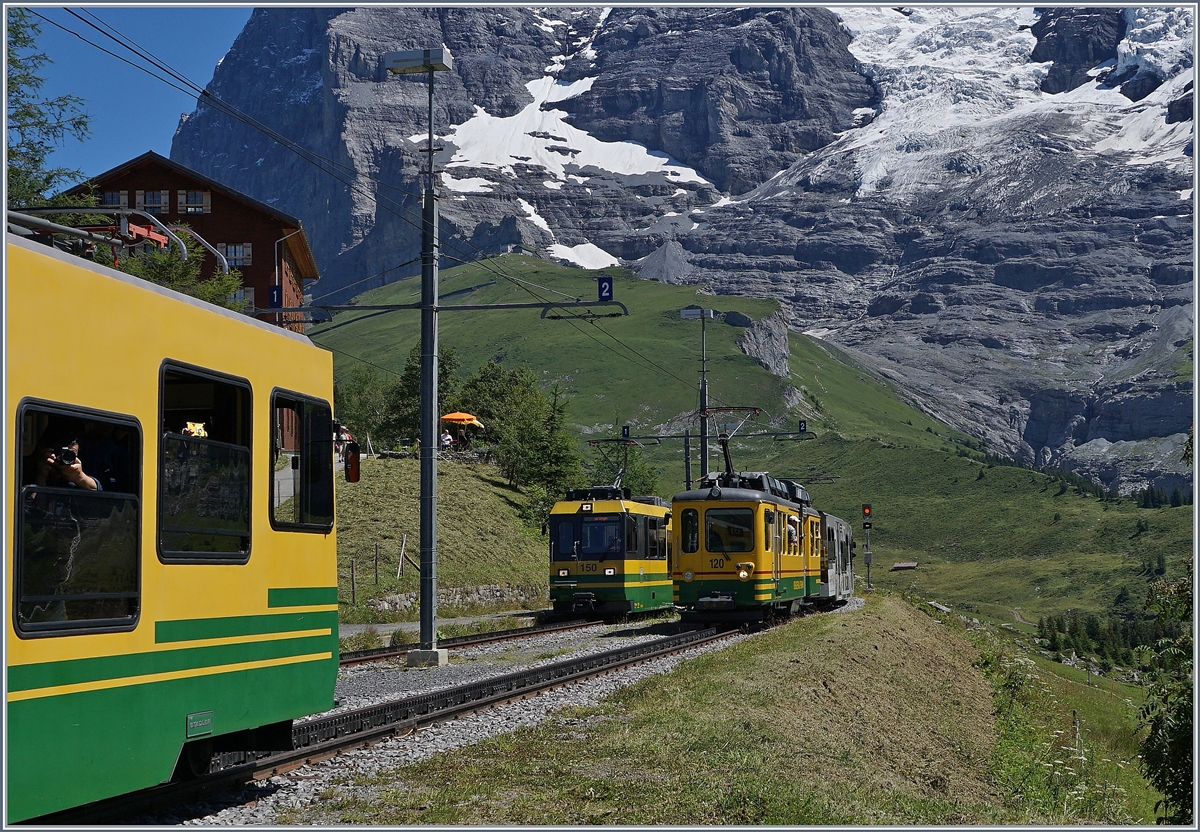 WAB trains on the Wengeralp.
08.08.2016