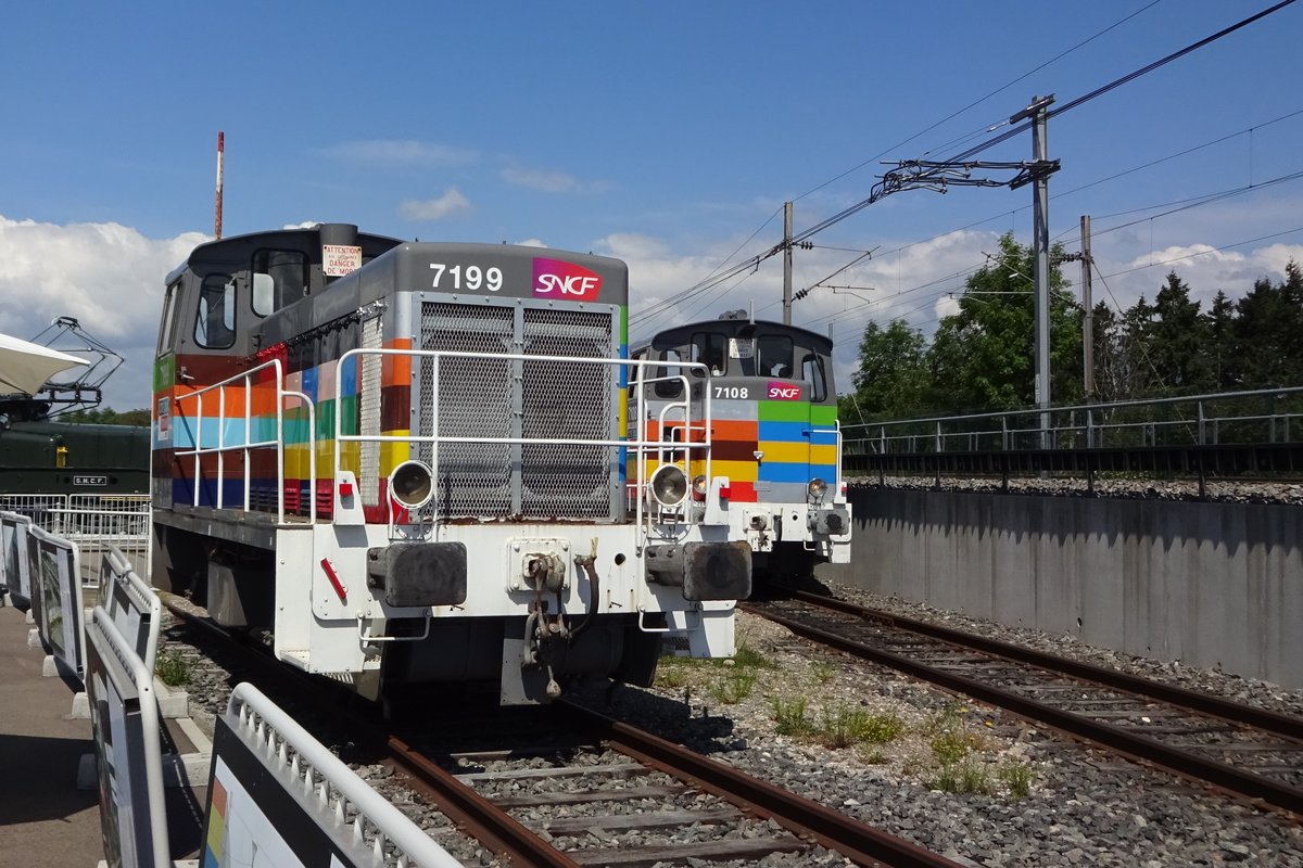 Y 7199 offers cab rides at the Cité du Train in Mulhouse, adjacent the railway line Mulhouse-Strasbourg.