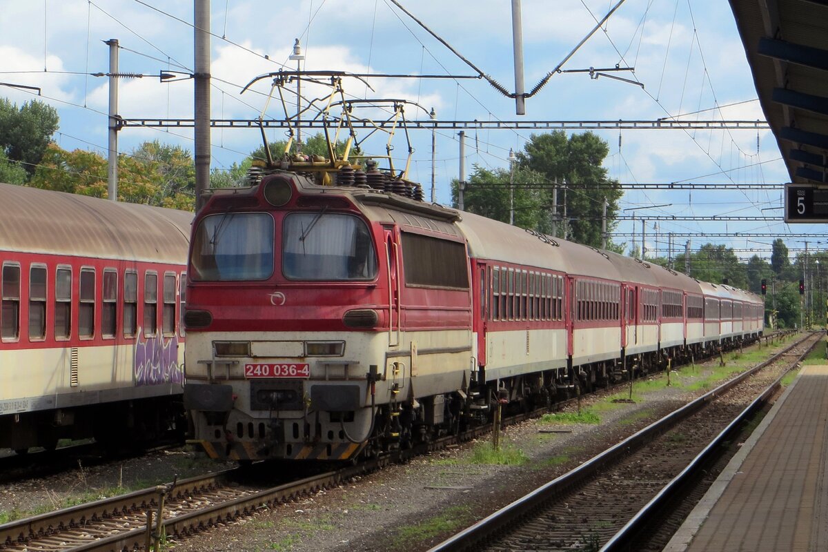 ZSSK 240 036 stands waiting for new tasks at Bratislava Nove Mesto on 27 August 2021.