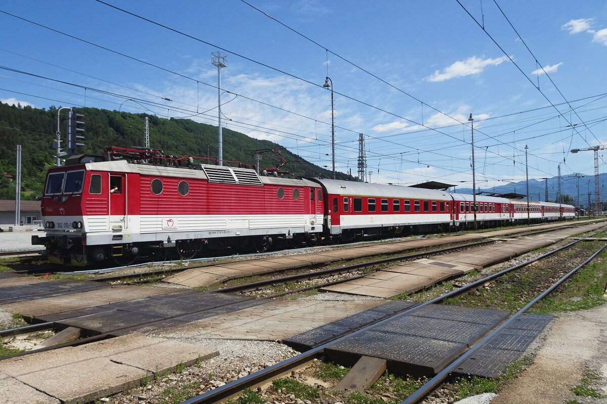 ZSSK 362 010 stands at Zilina during massive reconstruction works at the stataion on 22 June 2022.