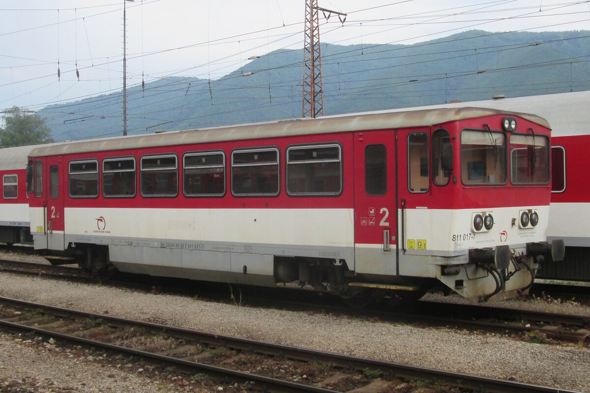 ZSSK 811 017 stands at Vrutky on 30 May 2015.