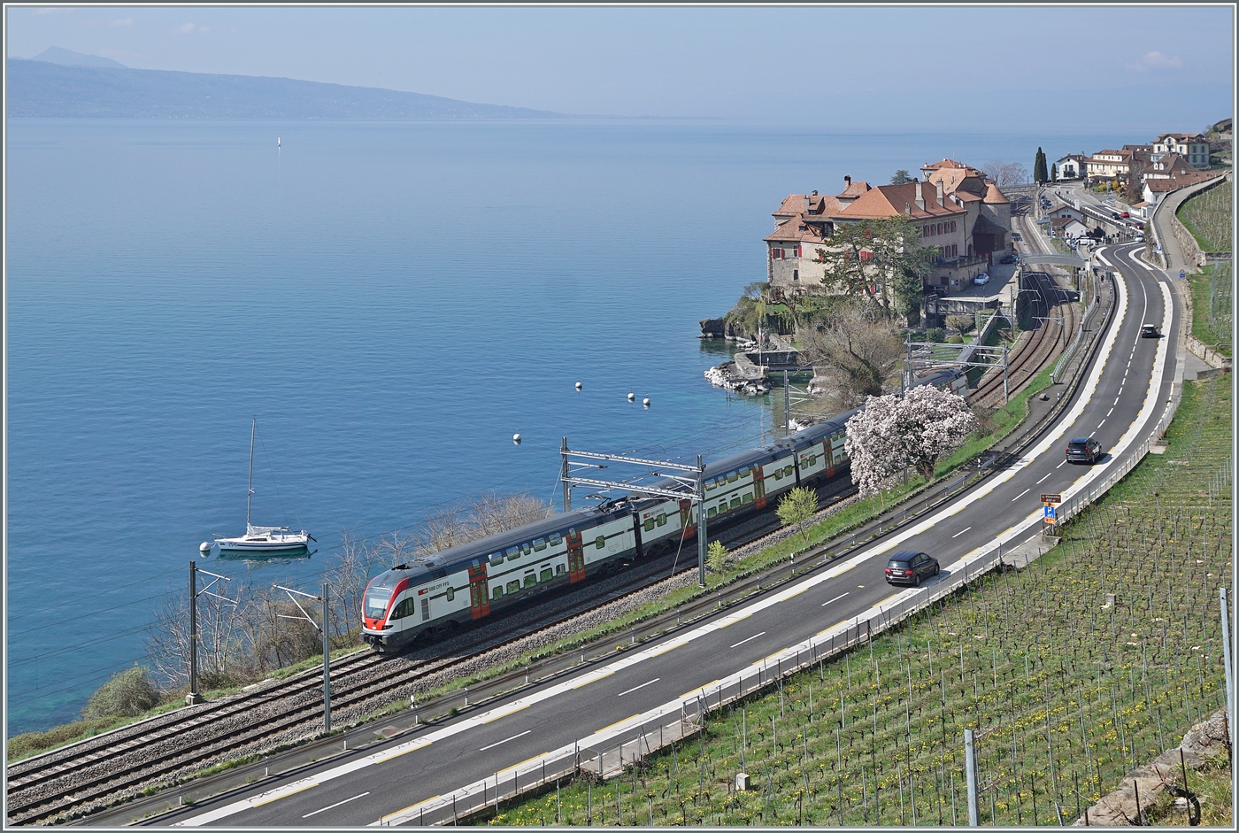 An SBB RABe 511 is on its way to Annemasse as RE33 at Rivaz.

March 30, 2025