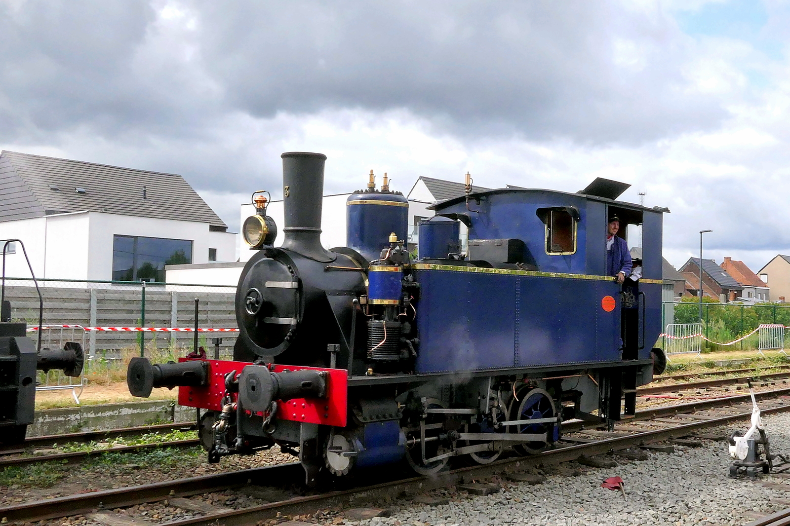 The SDP (Stoomtrein Dendermonde - Puurs) N� 3 at Baasrode Noord. Build in 1922 by Haine Saint Pierre  with construction N� 1378, named:  Wase Kleiputter . Line 52 Baasrode Noord - Puurs. 05-07-2026