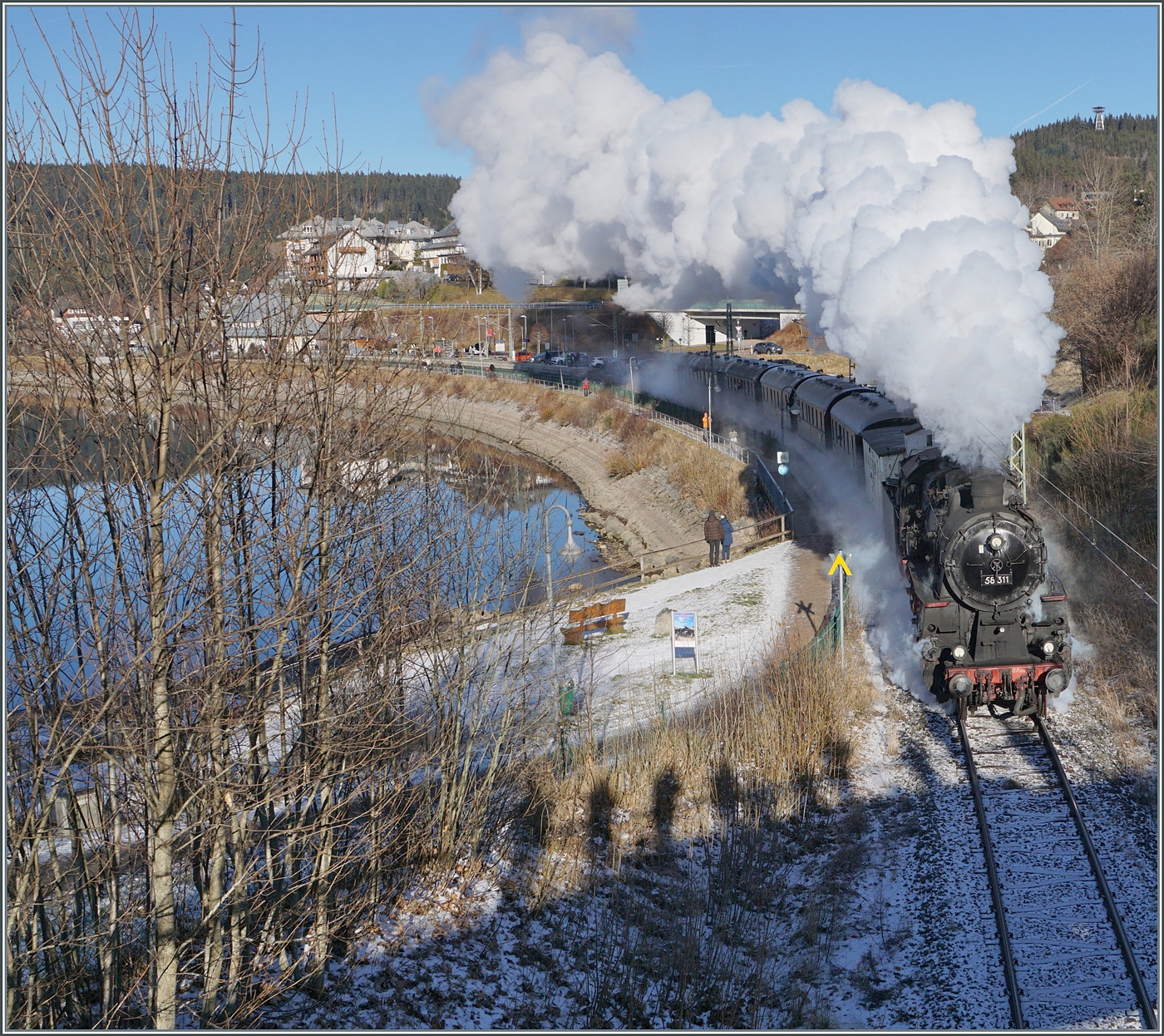 With a magnificent plume of steam, the UEF 58 311 departs Schluchsee with its steam train heading towards Seebrugg.

December 27, 2025