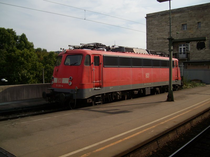 Baureihe 110 abgestellt in Stuttgsrt Hbf am 07.09.2009