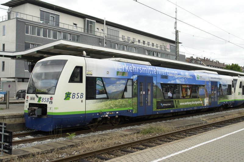 BSB 021 stands in Freiburg Abbfahrbereit after Elzach