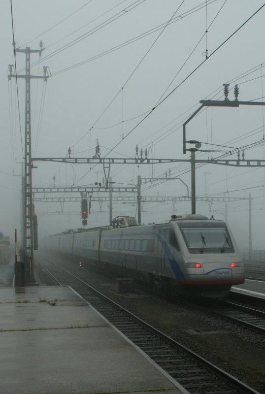 CIS ETR 470 by very heavy Fog in Göschenen. 
(22.08.2009)