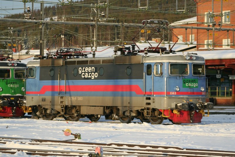 GC(Green Cargo) Rc4 1163 on 27.12.2008 at nge.