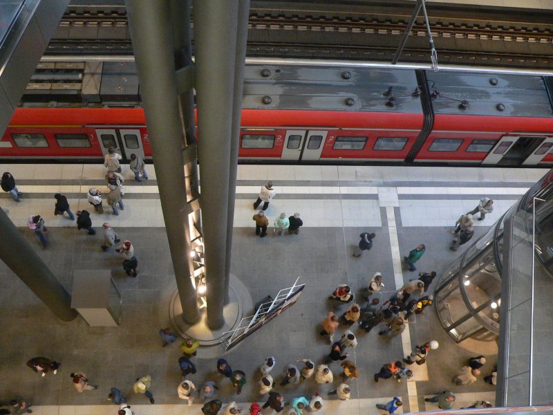 In the new main station of Berlin - Hauptbahnhof (formerly Lehrter Stadtbahnhof). 2006