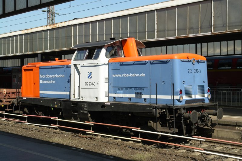 NBE 212 270-3 on a construction train used in Essen main railway station.