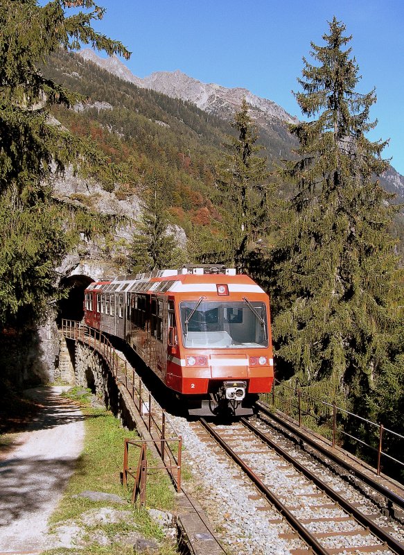 One of the beautifulest part of the M-C Line is between Le Trtin and Finhaut. 
14.10.2007