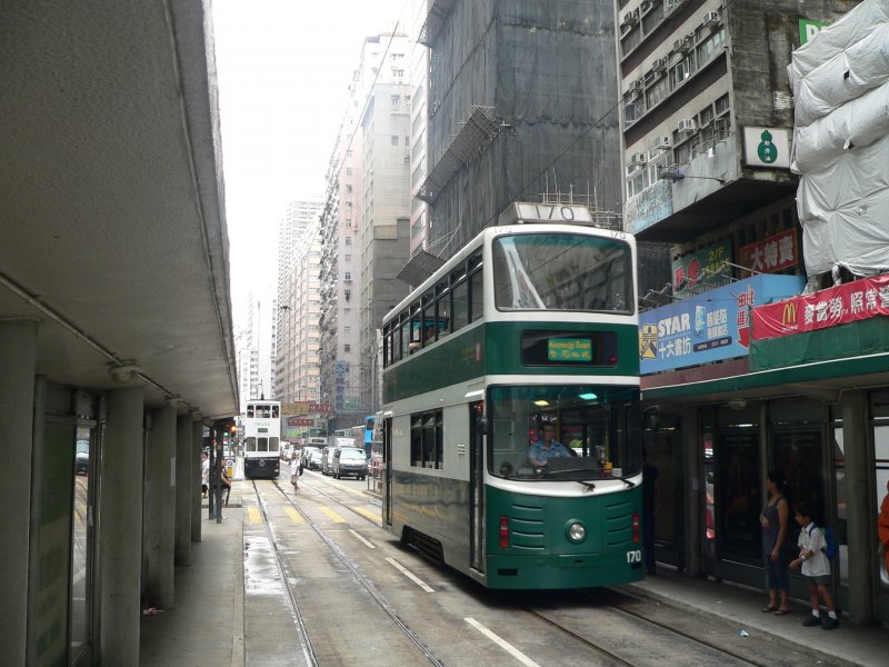 One of the newer tramcars, built in 2000. Sept. 2007, near North Point