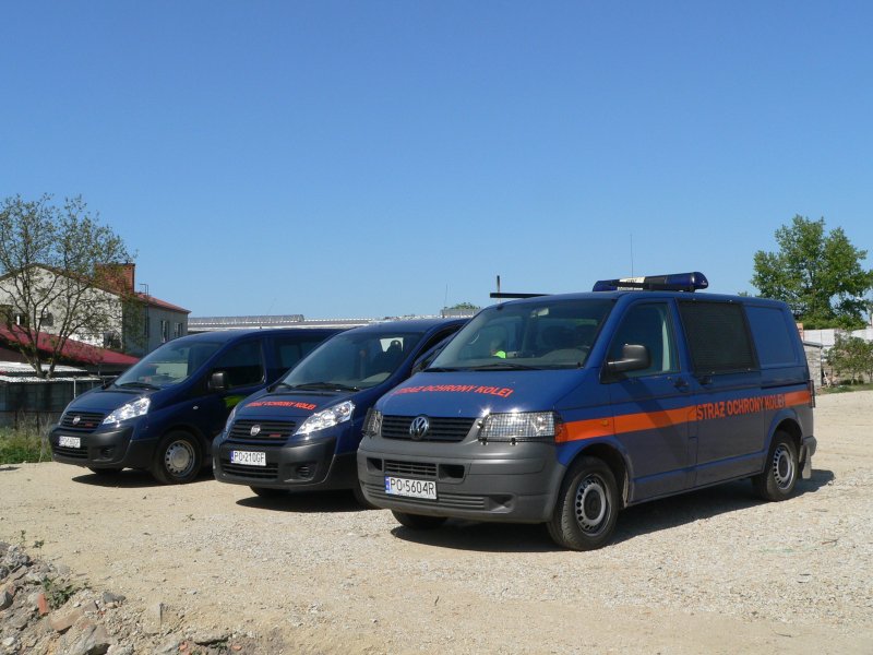 Polish railway police cars in Wolsztyn. 2009