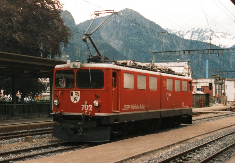 RhB Ge 6/6 702 on 17.5.1999 at Landquart.