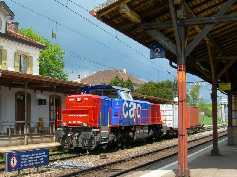SBB Cargo Am 843 065-4 in Chavornay.
26.04.2006