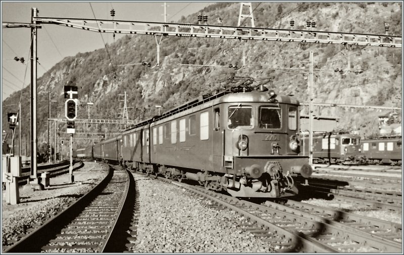 The BLS Ae 8/8 with a local train from Sion - Rail-pictures.com