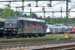 Sleepy -Rush Rail 185 415- oozes at Gävle on 12 September 2015. Class 241 is the Swedish designation of the class 185 TRAXX design
