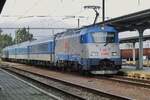 CD 380 015 calls with EuroCity 'METROPOLITAN'' toward Budapest at Sturovo on 22 September 2017.