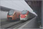 In foggy Arth-Goldau, The SOB RABe 526 227 and the SBB Giruno 501 022 (Vaud) were departing for Lucerne and Lugano.

January 21, 2025 