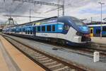 Regioshark 844 008 departs from Plzen hl.n. on 30 May 2025. 