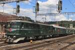 Ex-SBB 11407 is about to leave Burgdorf during the train bonanza '150 Years of Emmentalbahn'  on 17 May 2025.