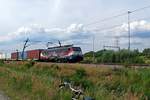 Then ERS Railways, then LTE, now RFO 189 213 hauls an intermodal train through Valburg CUP on 3 June 2020.