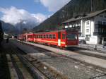 Zillertal Railway VT5 on Station Mayrhofen direction to Jenbach at 28.3 2015th