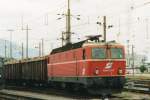 BB 1044 071 with wood snippets train leaves Buchs SG for Austria on 1 June 2001.