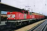 On 19 May 2010 ÖBB 1063 047 shunts at a rainy Bludenz.