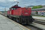 E-locomotive 1063 031 departs from the West Station in Vienna. May 7, 2026