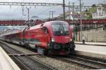 BB RailJet 1116 218 leaves Neuchatel in Switzerland during s Bahnhofsfest on 26 September 2010.