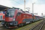 On 29 May 2009 Railjet 1116 203 stood at Salzburg Hbf. 