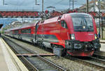 RailJet 1116 218 stands on 26 September 2010 in Neuchatel.