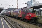 On 29 December 2016, ÖBB 1116 153 stands in the slightly misty Wels Hbf.